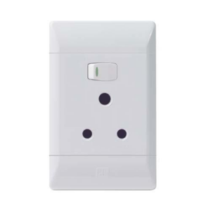 CBI Single Switched Socket Outlet – Vertical (4×2, White)