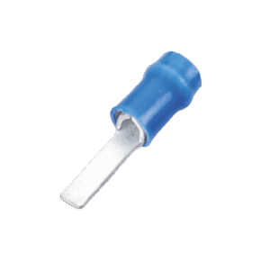 Insulated Flat Blade Terminal – Blue, 2.8 × 9 mm