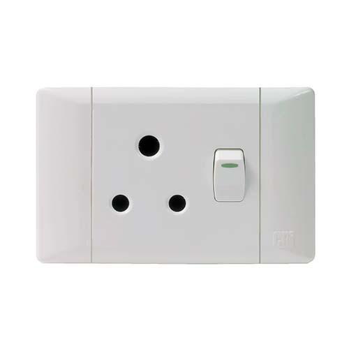 CBI Single Switched Socket Outlet – Horizontal, 2×4 (White)