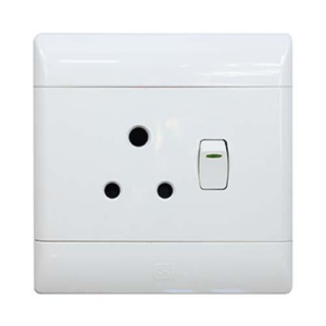 CBI Single Switched Socket Outlet (4×4, White)