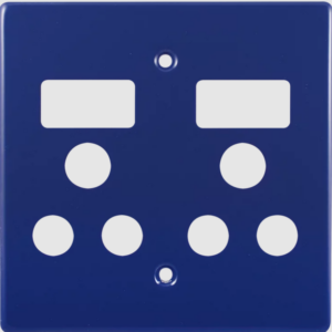 Crabtree Classic Double SSO 2×16A RSA Cover Plate – 4x4, Blue