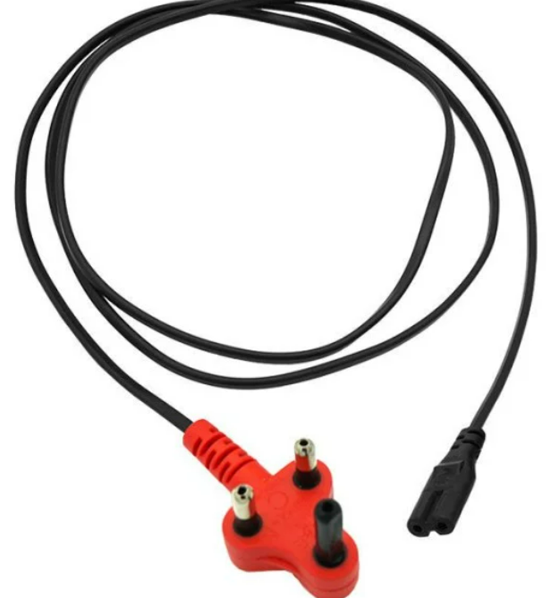 Figure 8 IEC Power Cable 16A Dedicated (0.75mm² x 2 Core) – RSA Male to Figure-8 Female, 1.8 Metre, Black