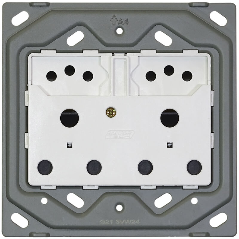 Veti 3 – UNSSO 2 × 16A RSA + 2 × V‑Slim 4×4 No Switch Or Cover