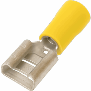 Insulated Lug Yellow Disconnect Female 6.4 mm