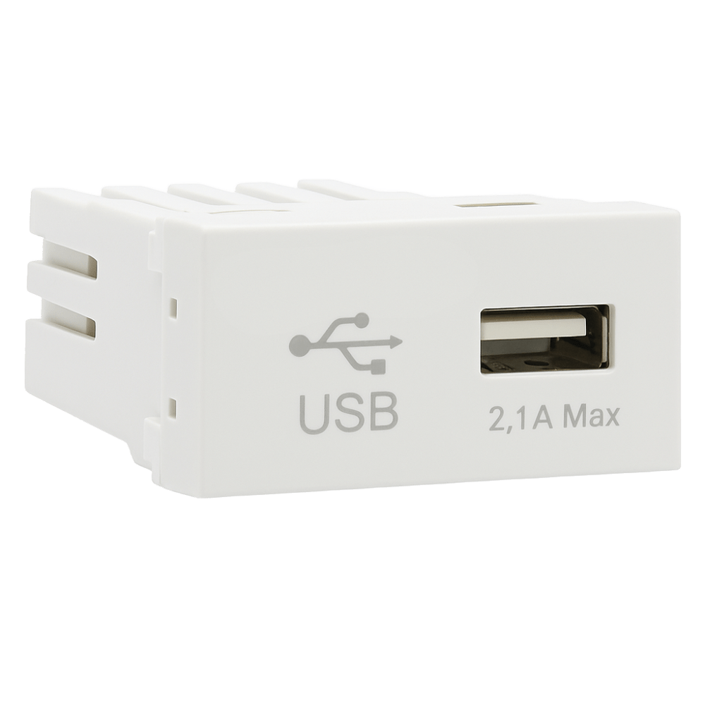VETi 3 AURA - Type-A USB Socket Module - Modular White