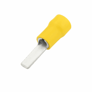 Insulated Flat Yellow Blade Terminal – 4.5 × 14 mm