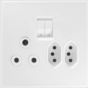 Crabtree Topaz Combo SSO – 1×16A RSA + 2×V‑Slim, 4×4 White