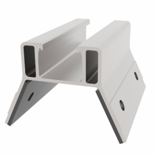 LX Solar – IBR Mount Bracket Low Trap (Short Rail + EPDM, M6 × 4 Holes)