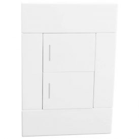 Veti 2 – 2 Lever 1 Way Switch 4×2 White Complete