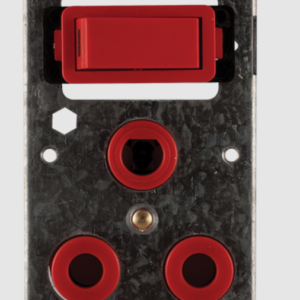 Crabtree Classic SSO – 1×16A Dedicated, Vertical, Yoke, 4×2, Red