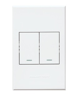 Veti 3 – 2-Lever Bell Press Switch 4x2 White Complete