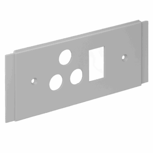 OL MS Skirt Cover – 16A SSO with Oliclips, Hospital Grey (190 × 71 mm)