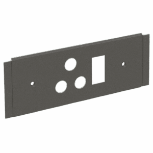OL MS Skirt Cover – 16A SSO with Oliclips, Hammertone Grey (190 × 71 mm)