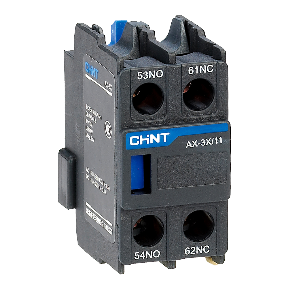 Chint Top-Mount Auxiliary Contact – 2NC (for NX Range) - Key