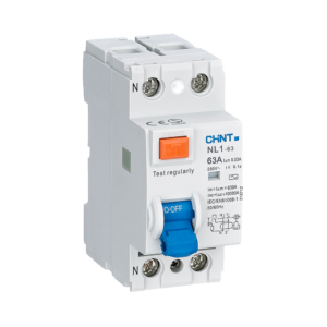 Chint 63A, 4 Pole, Earth Leakage (No Overload), 30mA, DIN Rail, 6kA