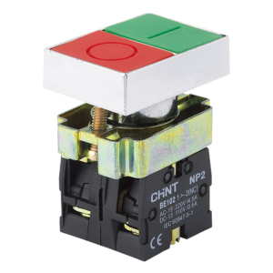 Chint Pushbutton – Square Double, Red + Green, 1NC + 1NO