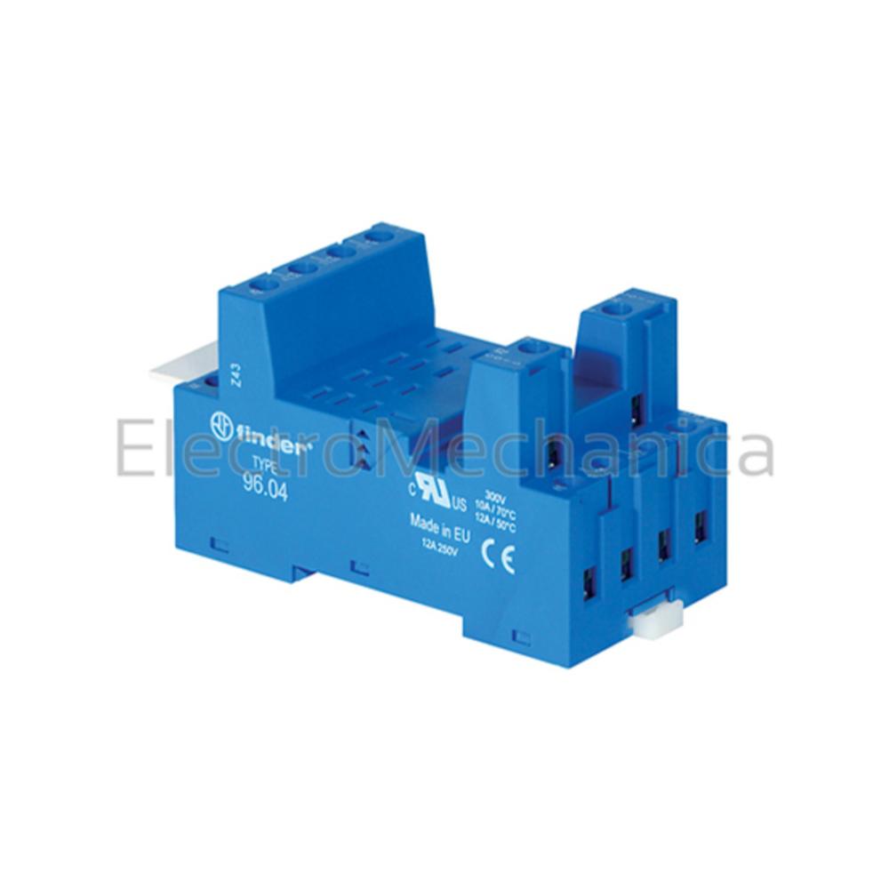 Finder 56 Series 4-Pole Relay Socket – Surface/DIN Rail Mount