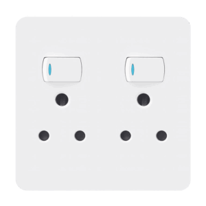 Chint Condere Double Socket Switch – 16A (4×4)