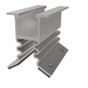 LX Solar – Corrugated Mount Bracket (Short Rail + EPDM, M6 × 4 Holes)