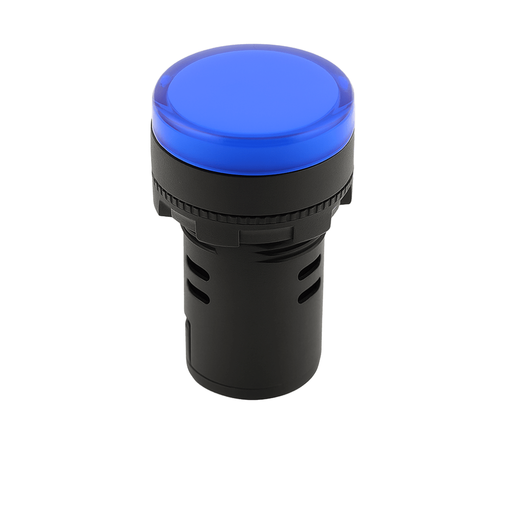 Chint LED Pilot Light – Blue, 240V AC, 22mm, Flat Head Top