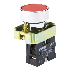 Chint Pushbutton – Metal Head, Red, 1NO Contact (Complete Unit)