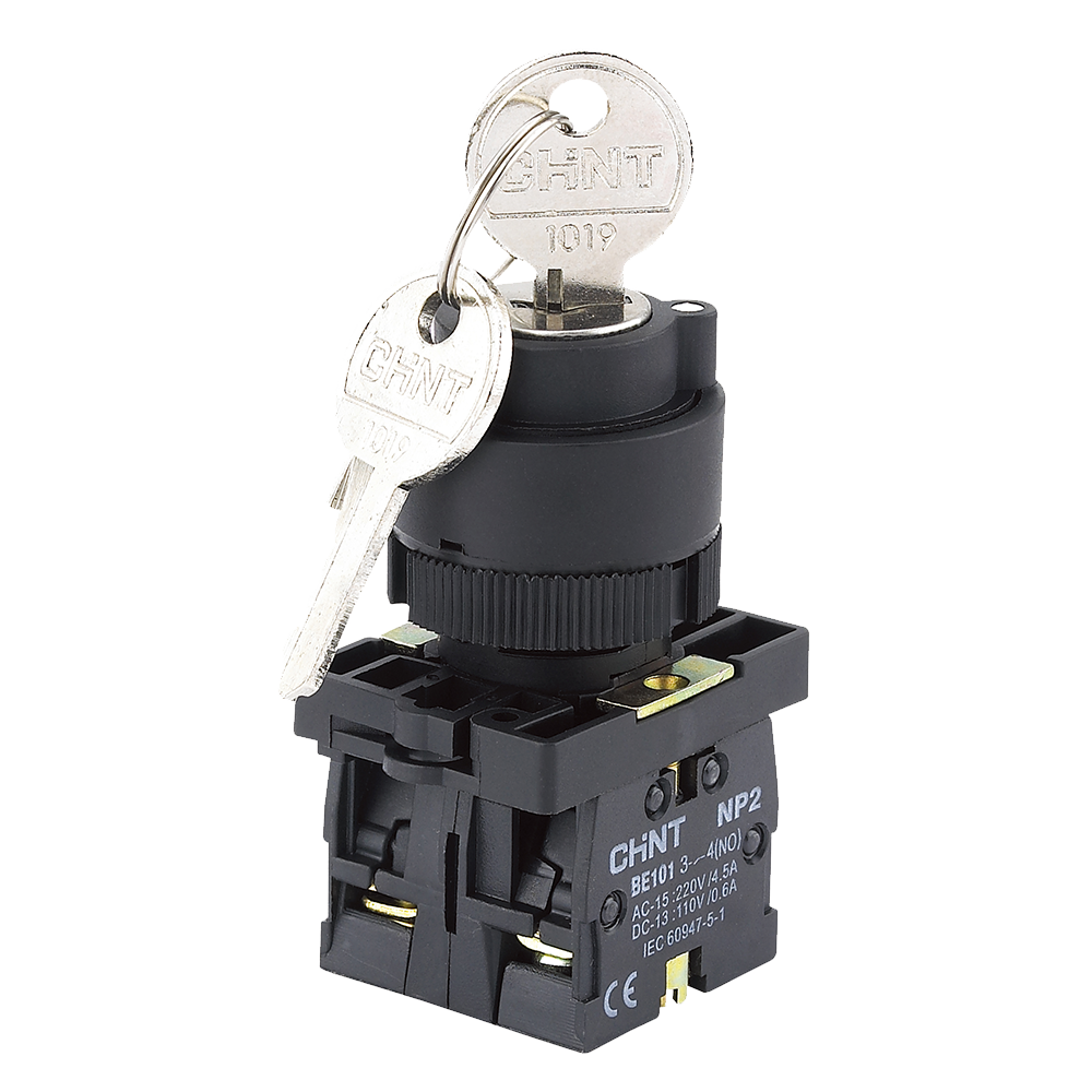 Chint Key Selector Switch – 2 Position, Spring Return (Head Only)