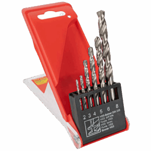 Tork Craft 6‑Piece HSS Ground Drill Bit Set (2–8 mm)
