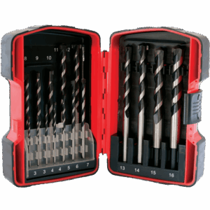 Tork Craft Masonry Drill Bit Set – 16 Pieces, 3–16 mm