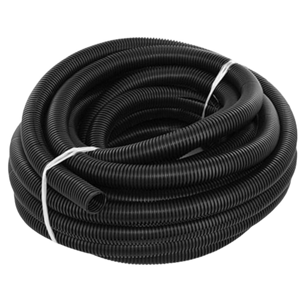Black 29 mm ID / 33 mm OD Slit PP Convoluted Tubing (Per Meter)