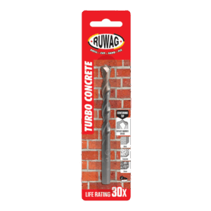 Ruwag 5mm Turbo Drill Bit – Masonry/Brick/Concrete X30 Life (Carded)