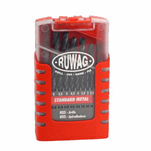 Ruwag 19‑Piece Standard Metal Drill Bit Set – Grip Box