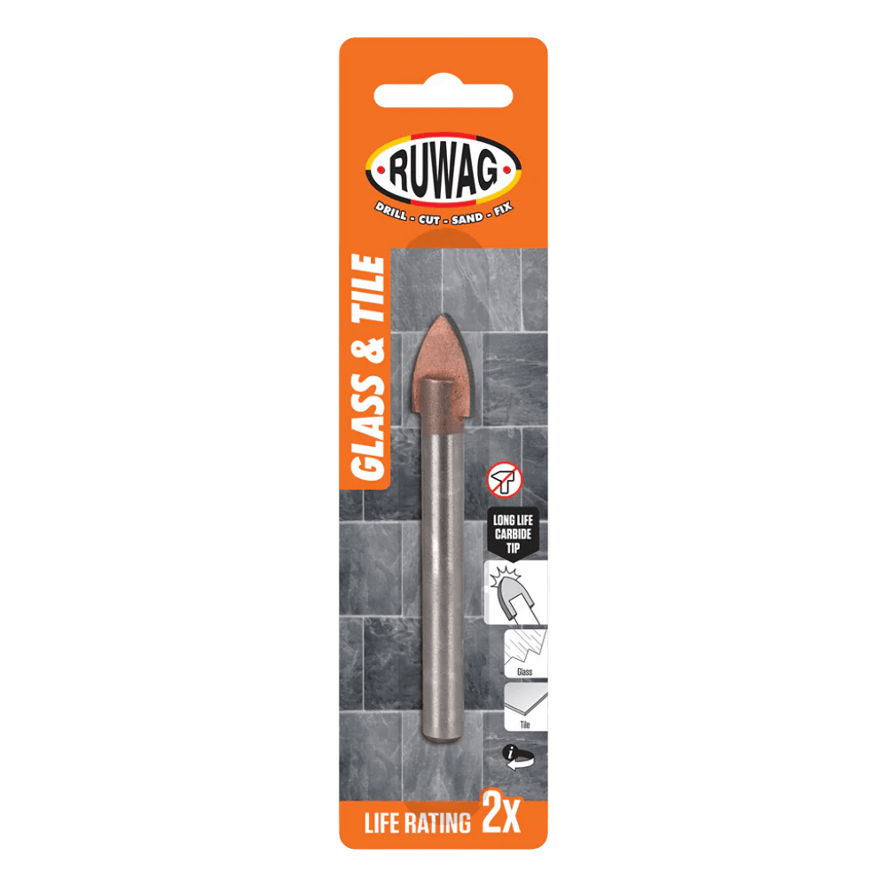 Ruwag 6 × 75 mm Glass Tile Drill Bit (Carded)