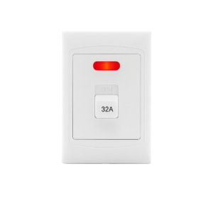 NUR Isolator Switch – 32A, 2 Pole, 100×50mm (White)