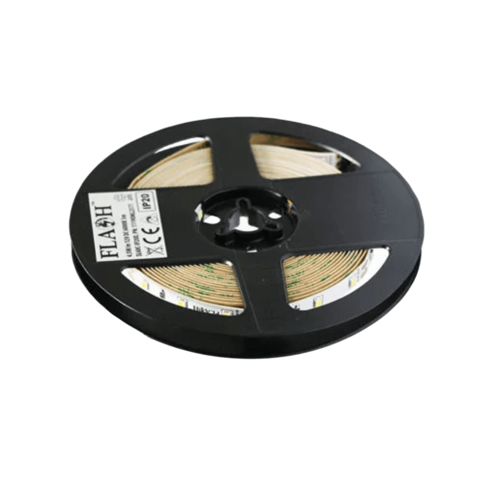 Flash 12V LED Strip Light – 9.6W, IP20 Rated, Cool White 4000K, 120 LEDs/m