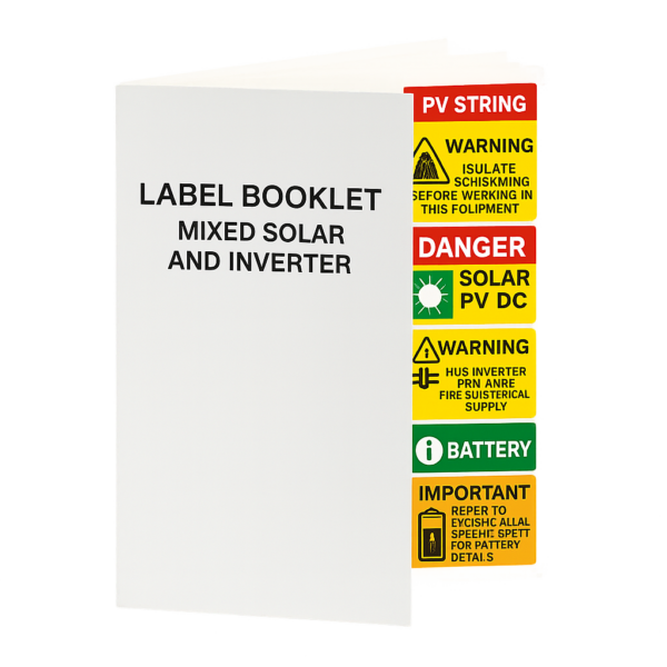 Label Booklet – Mixed Solar and Inverter - Key Electric Online
