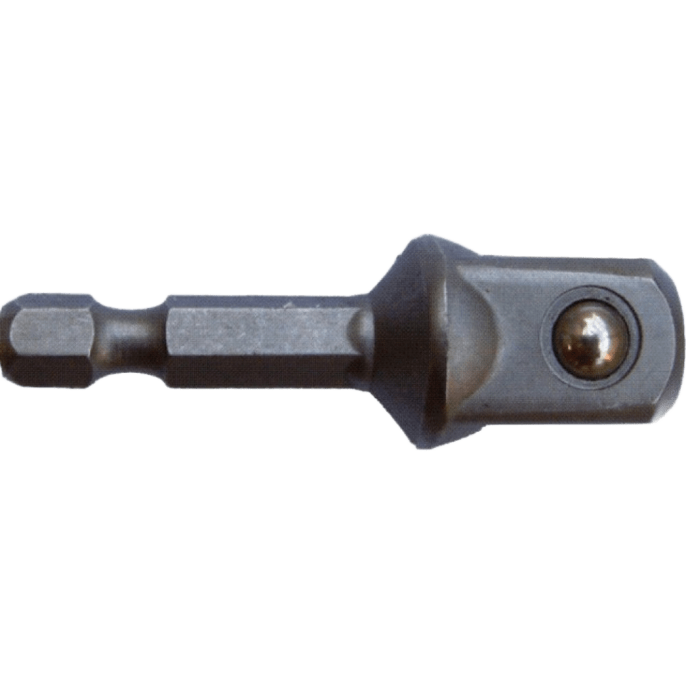 Vermont Socket Adaptor – 1/4" Male Square x 50mm 1/4" Hex Shank (Carded)