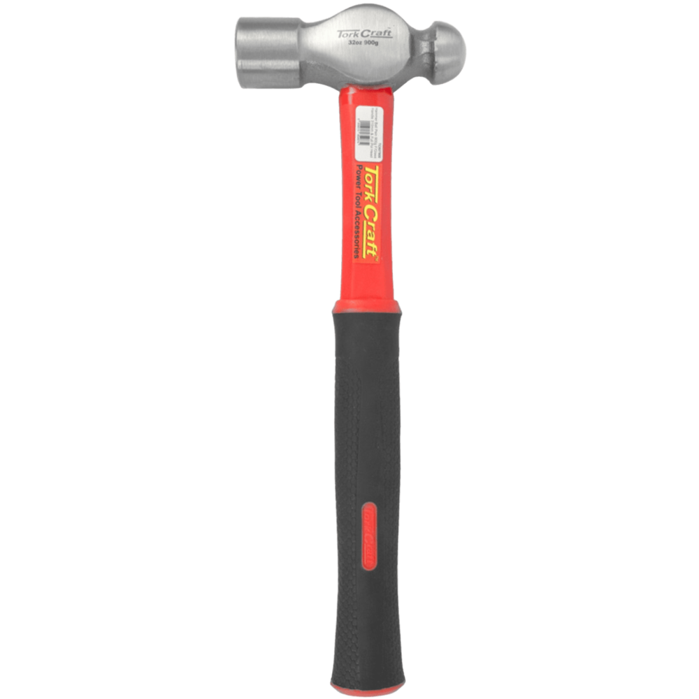 The Tork Craft 900g Ball Pein Hammer with a Fibreglass Handle