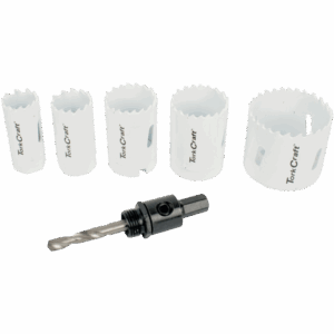 Tork Craft Tork Craft 6-Piece Bi-Metal Holesaw Set – 22 to 51mm with 3/8" Hex Mandrel