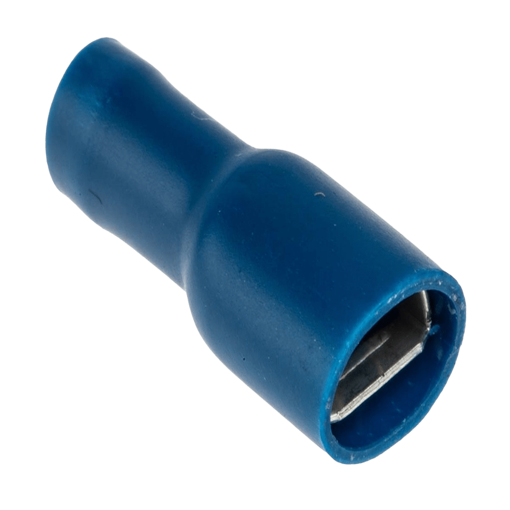 Fully Insulated Female Disconnect Lug – Blue, 6.4mm