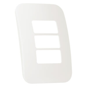 Veti 1 – Three Single Module Horizontal Cover Plate White