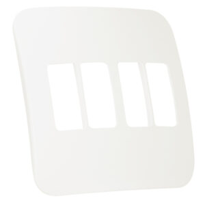 Veti 1 – Four Single Module Vertical Cover Plate White