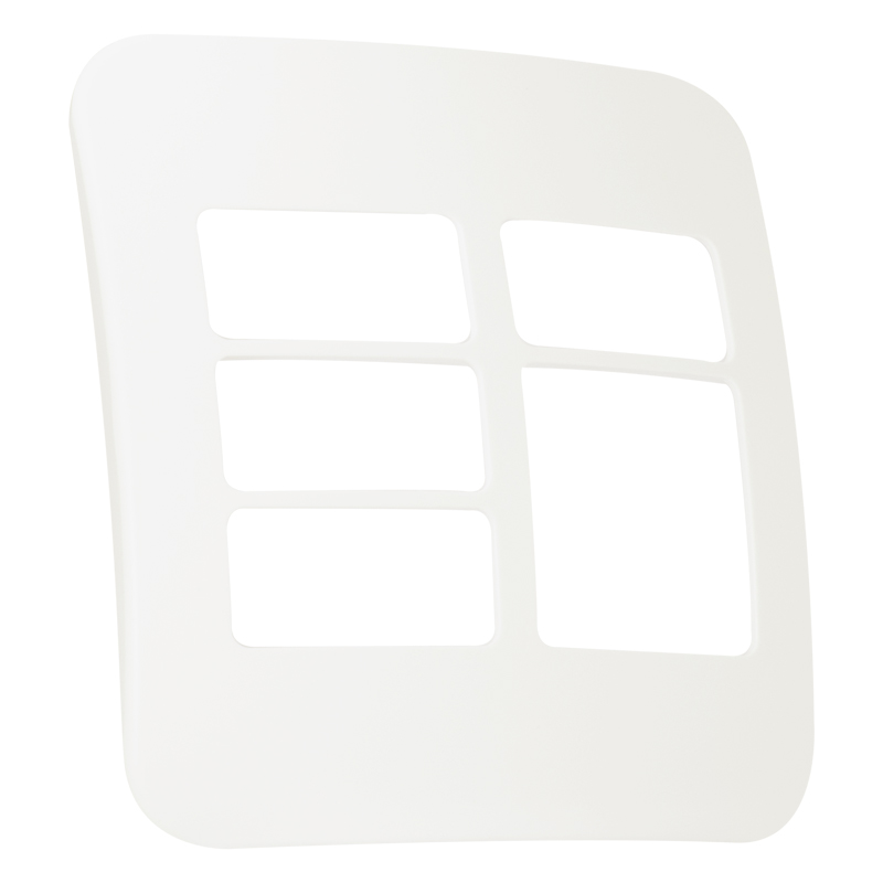 Veti 1 - Five Module Cover Plate (4 Single, 1 Double)