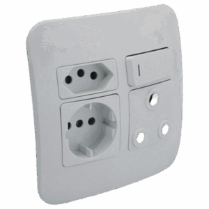 Veti 1 Combo Socket – Schuko White