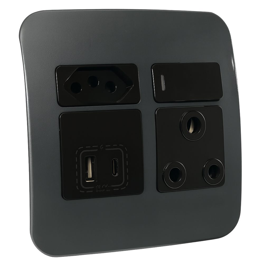 Veti 1 Combo Socket – Black/Gunmetal