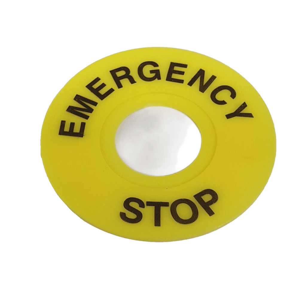Chint Emergency Stop Push Button – 22mm Yellow Label - Key Electric Online