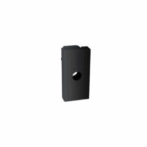 Matrix black cord grip module for secure cable entry, cable management, and strain relief in modular electrical installations.